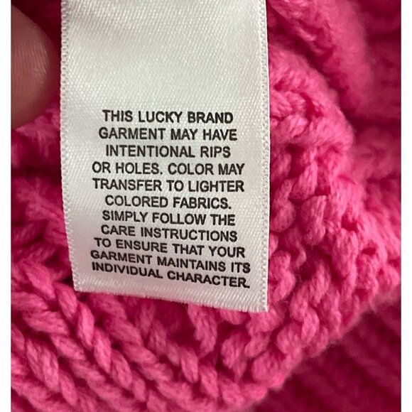 Lucky Brand Pink Cable Knit Sweater - Picture 13 of 15